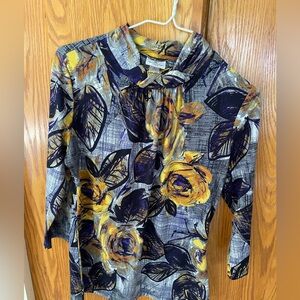 Worthington Vibrant Abstract Blouse